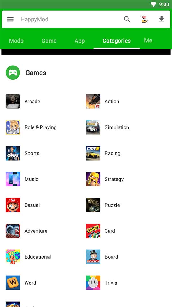 Happymod Categories
